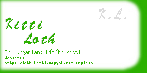 kitti loth business card